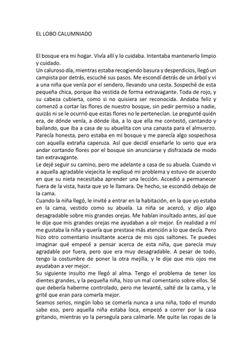 Tema 7 Sesión 1 / cuento El bosque era mi hogar / Marta Gordillo