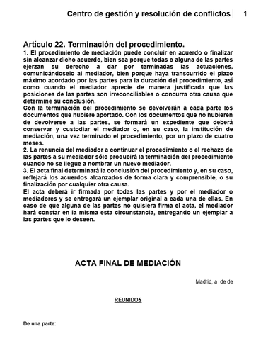 Tema 6 Sesión 2 / Acta de mediación con acuerdo / Ana Criado