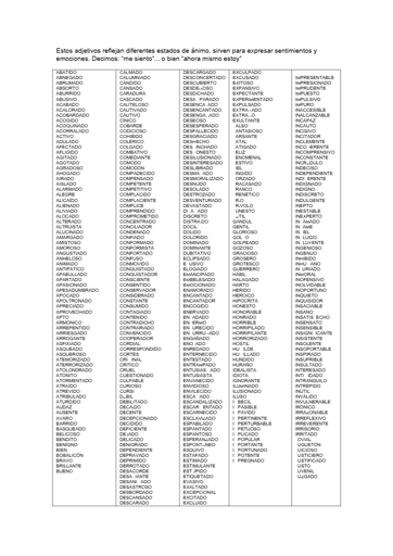 Tema 6 Sesión 2 / Adjetivos: qué reflejan y estados de ánimo / Ana Criado